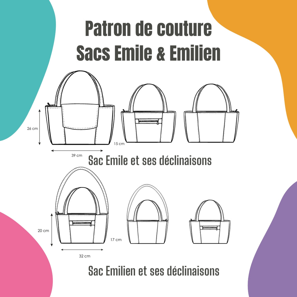 Patron Sac Emile & Emilien (PDF + ebook)